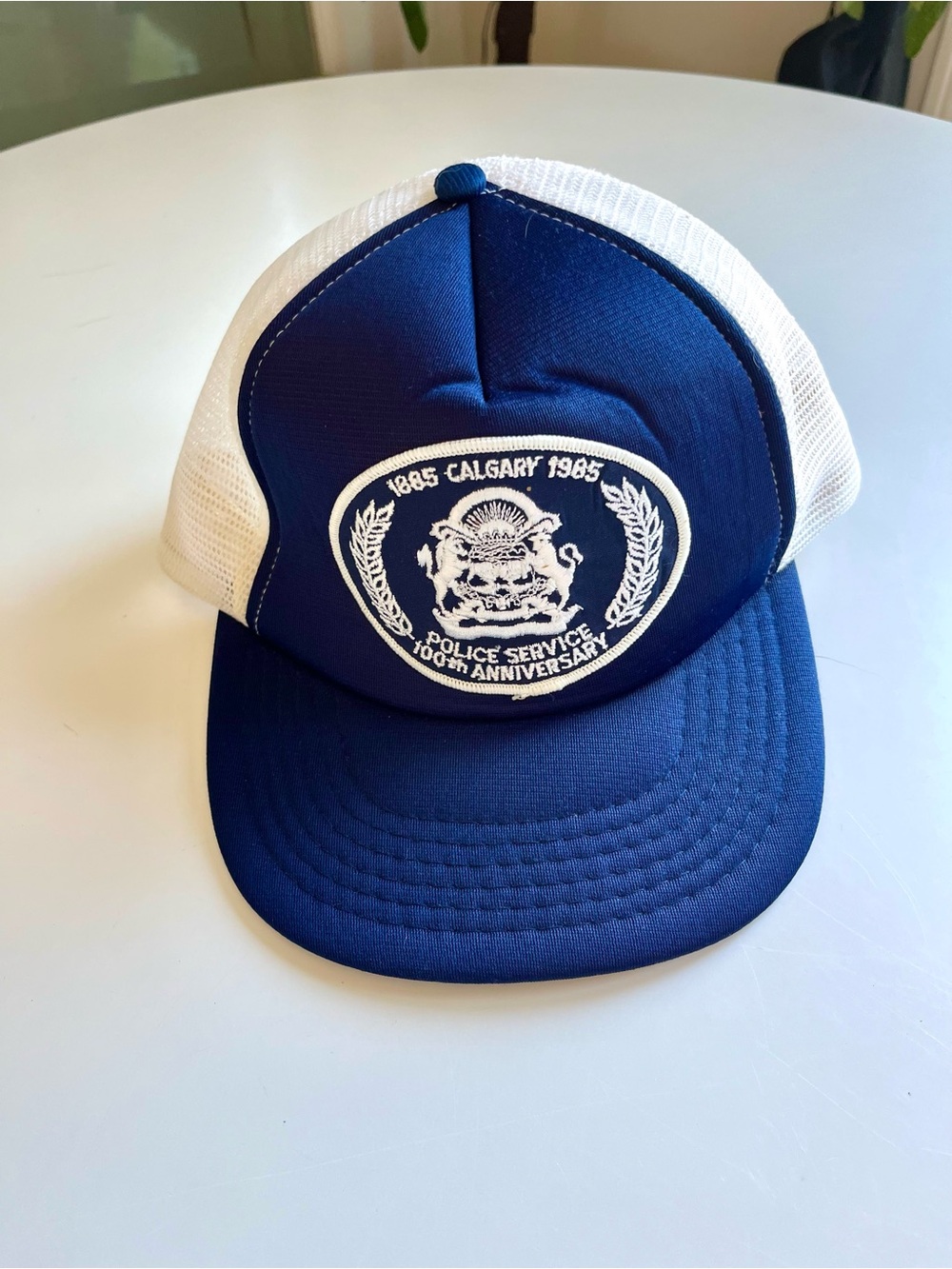Vintage 1985 Calgary Police Service 100th Anniversary Snapback Trucker Hat